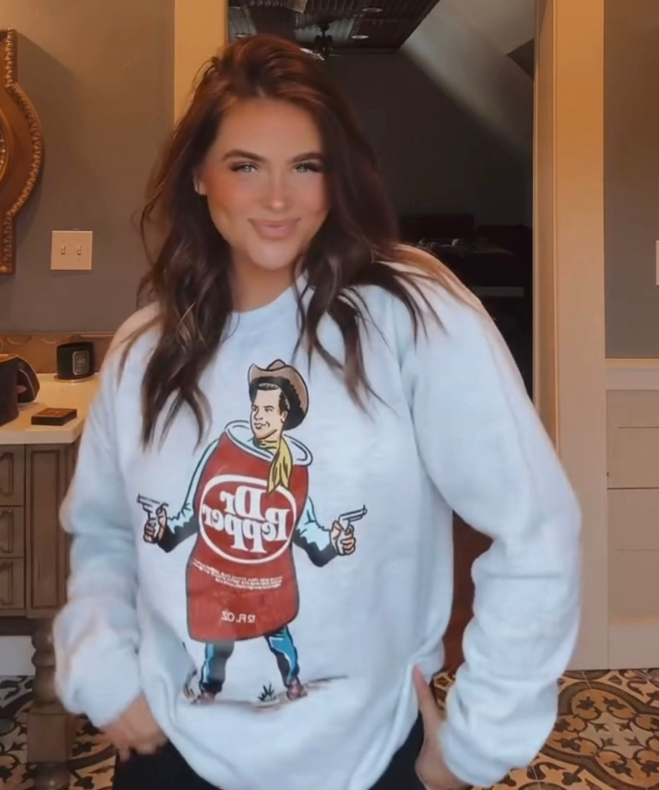 Viral Dr.Pepper Cowboy Crewneck