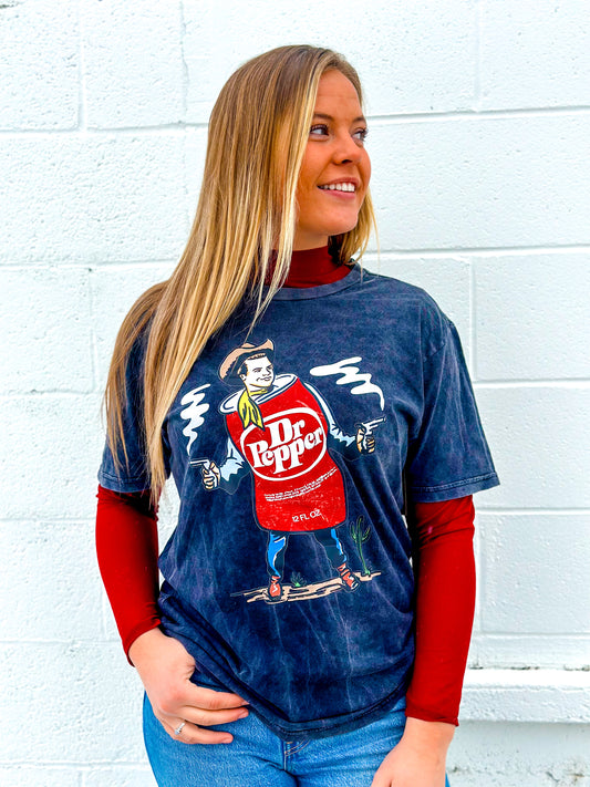 Dr. Pepper Cowboy Mineral Wash Tee